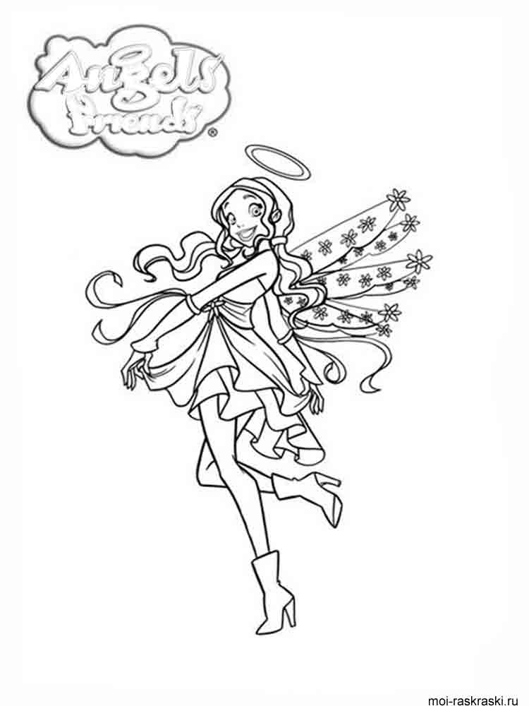 Easy Angel’s Friends coloring page