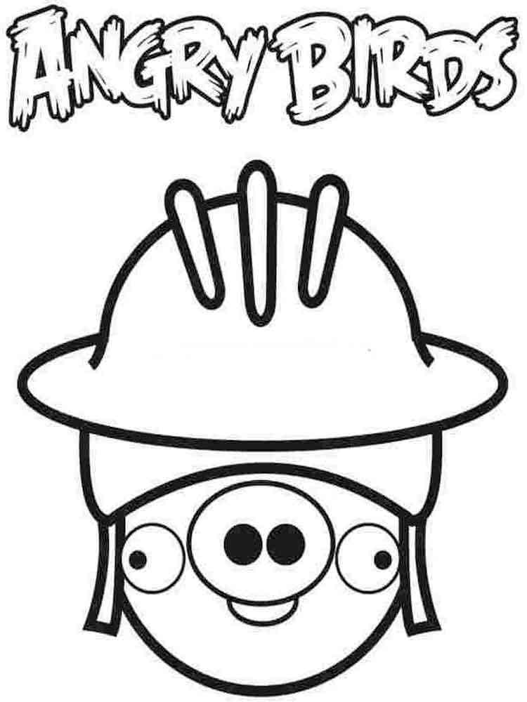 Minion Pig Angry Birds coloring page