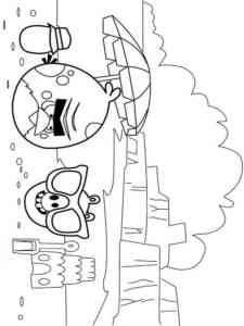 Terence and Pig Angry Birds coloring page