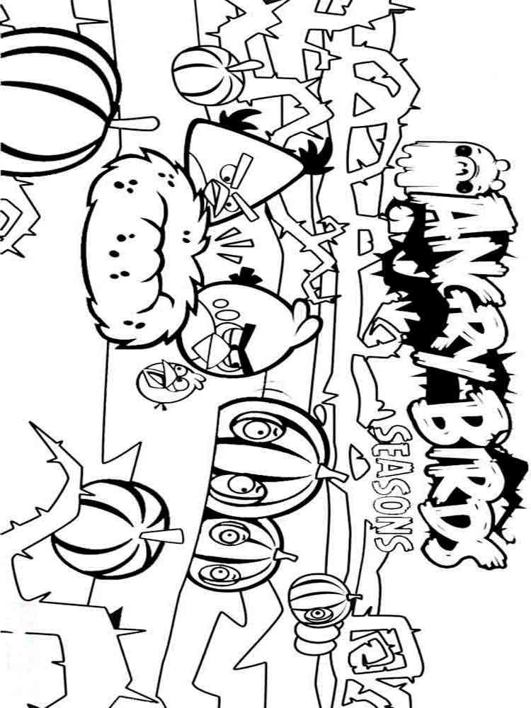 Game Angry Birds Seasons coloring page