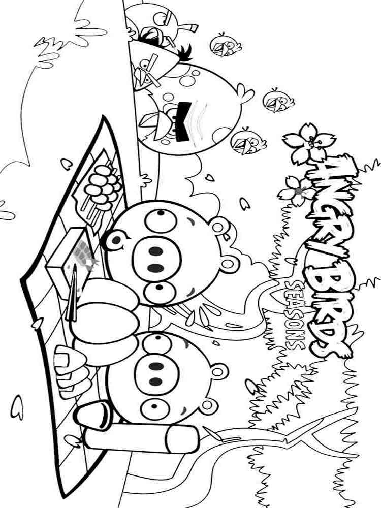 Angry Birds Seasons Characters coloring page