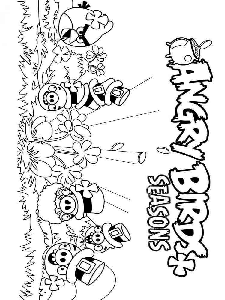 Pigs Angry Birds Seasons coloring page