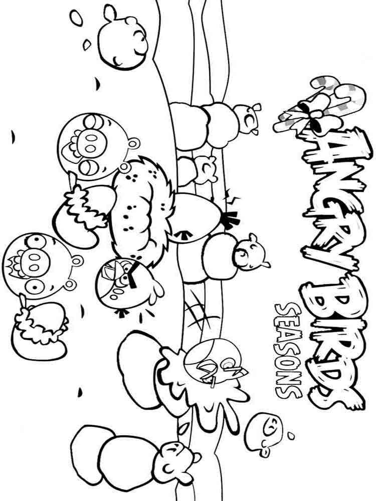 Angry Birds Seasons coloring page