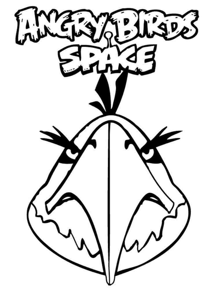 Space Eagle Angry Birds coloring page
