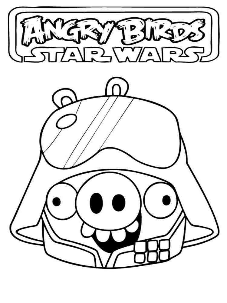 Pig Angry Birds Star Wars 2 coloring page