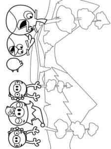 Funny Angry Birds coloring page