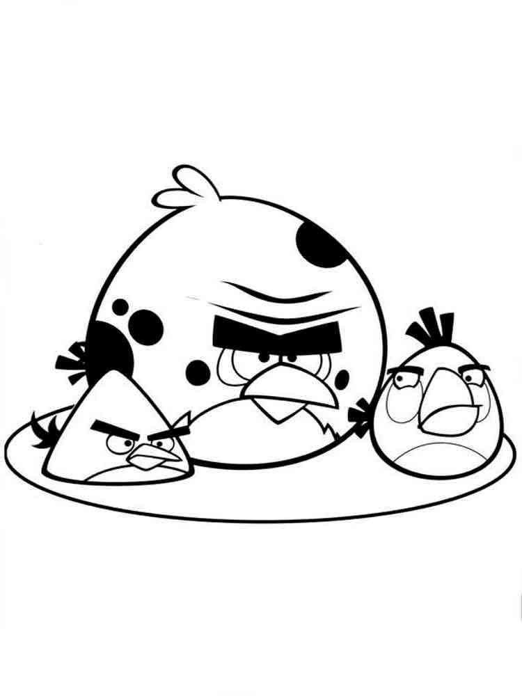 Chuck, Terence, Matilda Angry Birds coloring page