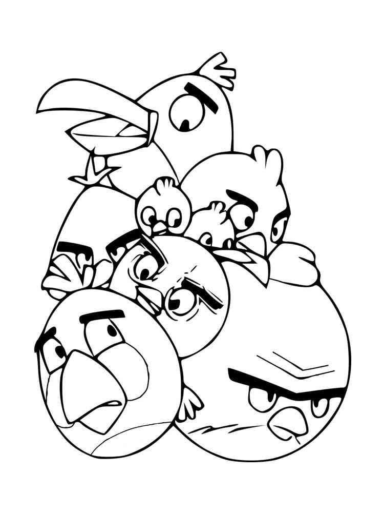 Angry Birds Characters 5 coloring page