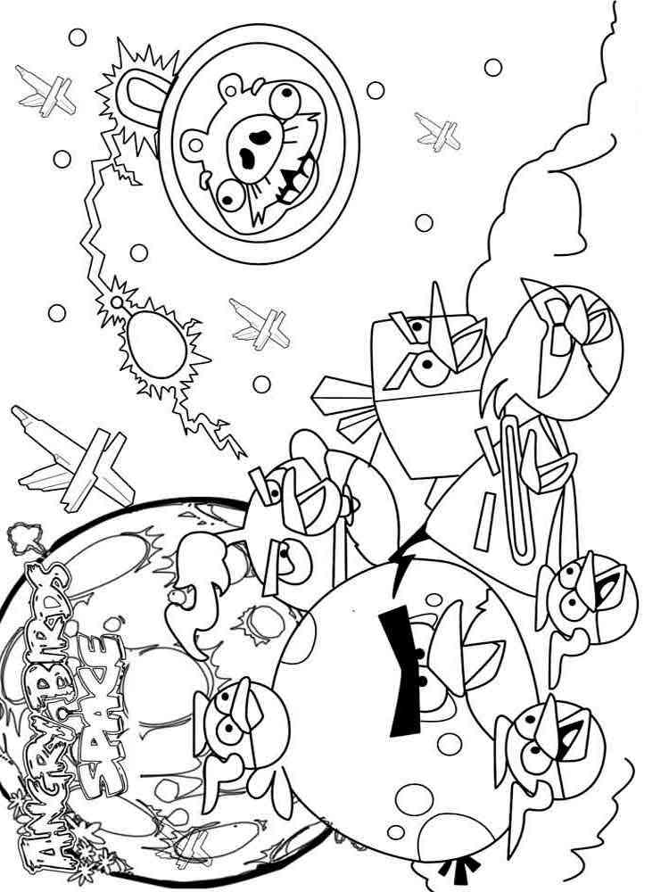 Angry Birds Space 2 coloring page
