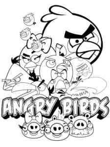 Angry Birds Characters coloring page