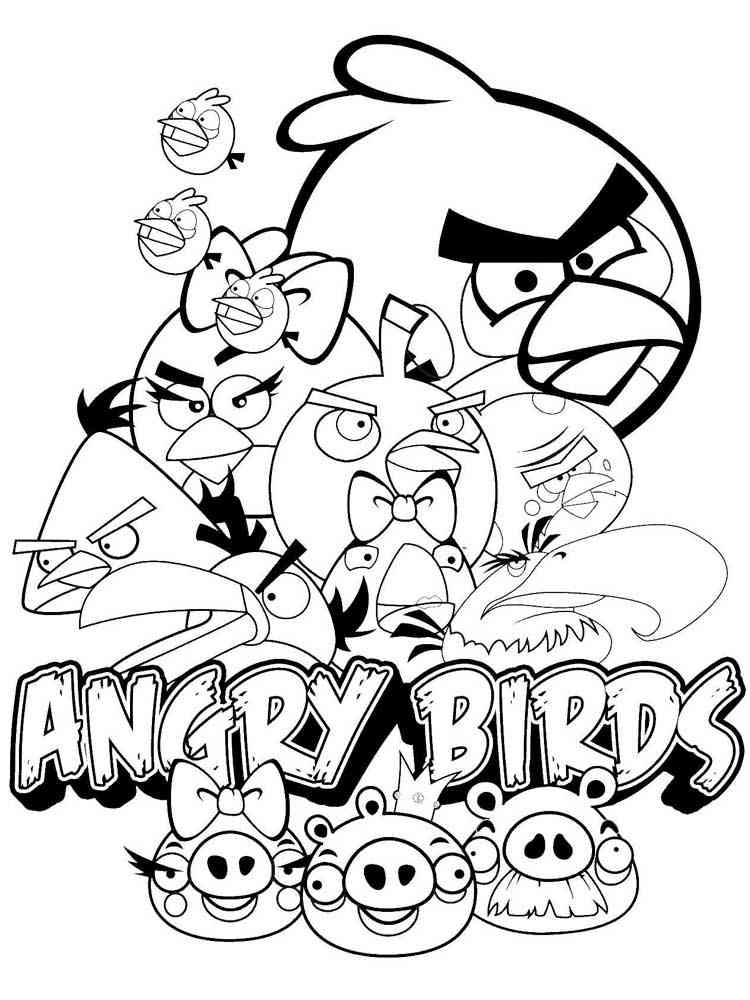 Angry Birds Characters coloring page