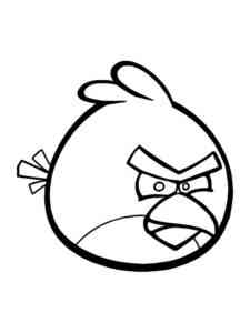 Red Bird from Angry Birds coloring page