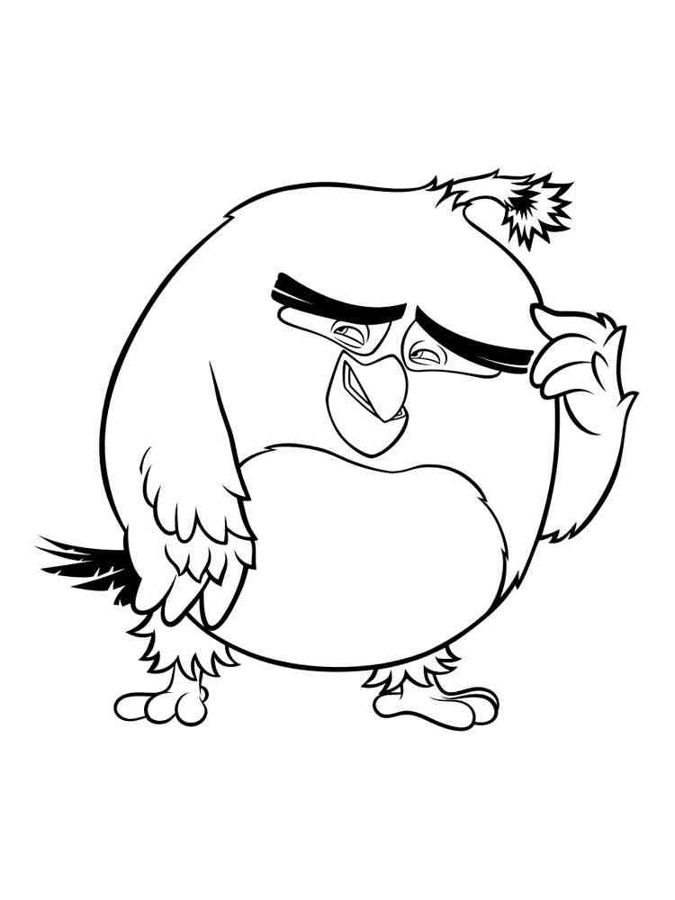 Sad Bomb Angry Birds Movie coloring page