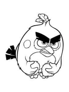 Angry Red Angry Birds coloring page