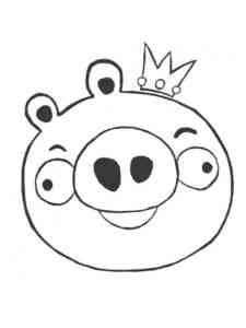 King Pig Angry Birds coloring page