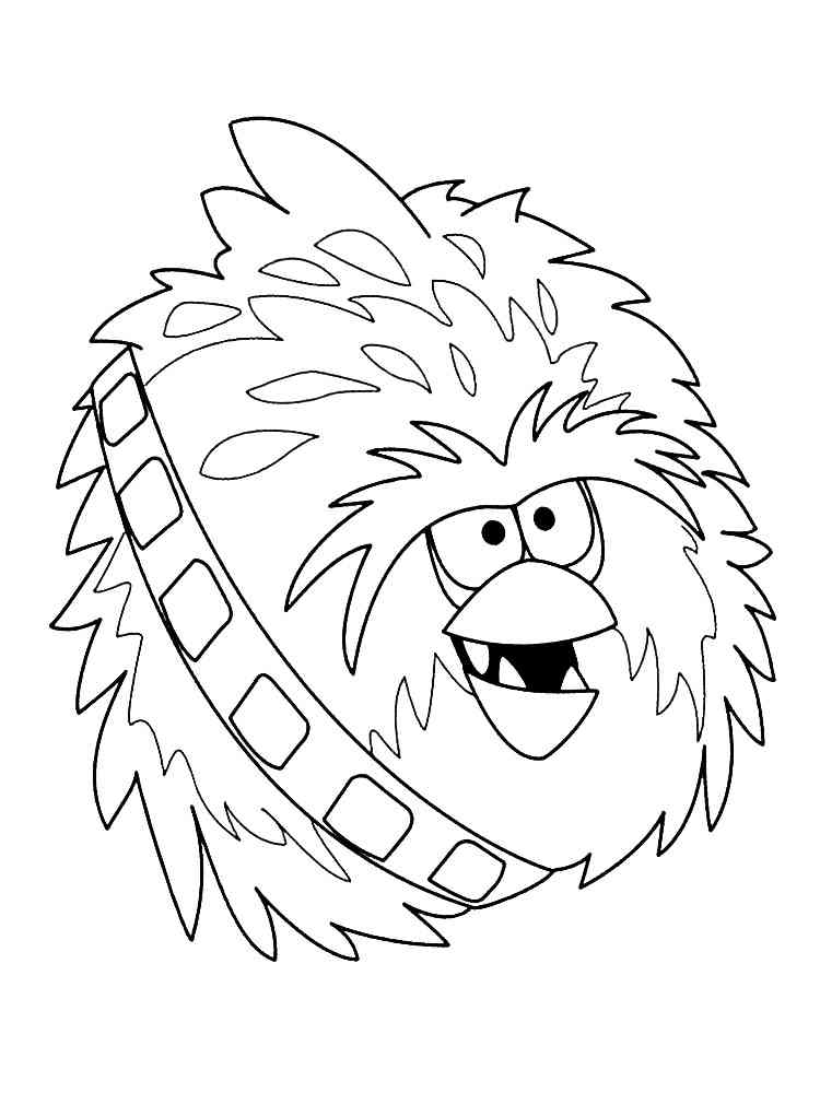 Chewbacca Angry Birds coloring page