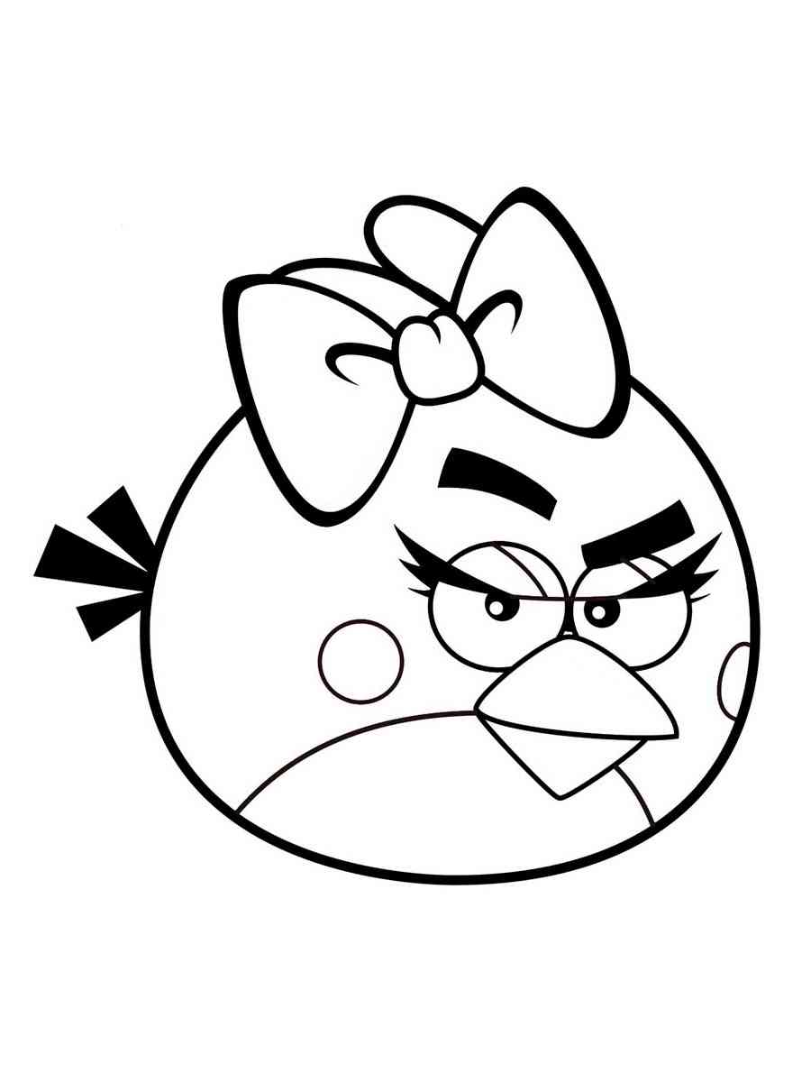 Bird with bow Angry Birds coloring page