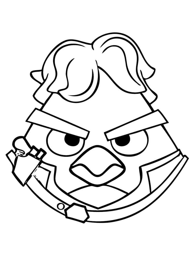 Chuck Han Solo Angry Birds coloring page