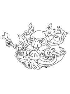 Wizard Pig Angry Birds coloring page