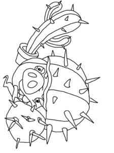 Pig Cactus Angry Birds coloring page