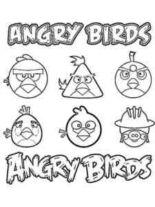 Simple Angry Birds coloring page