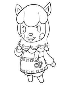 Reese Animal Crossing coloring page