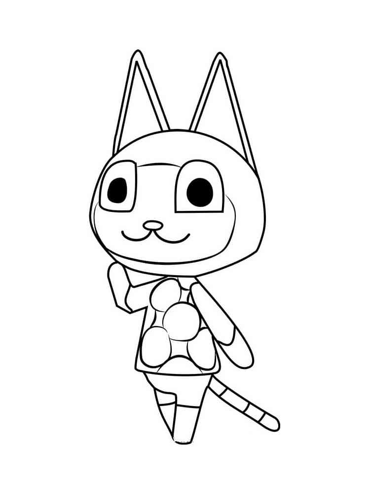 Mitzi Animal Crossing coloring page