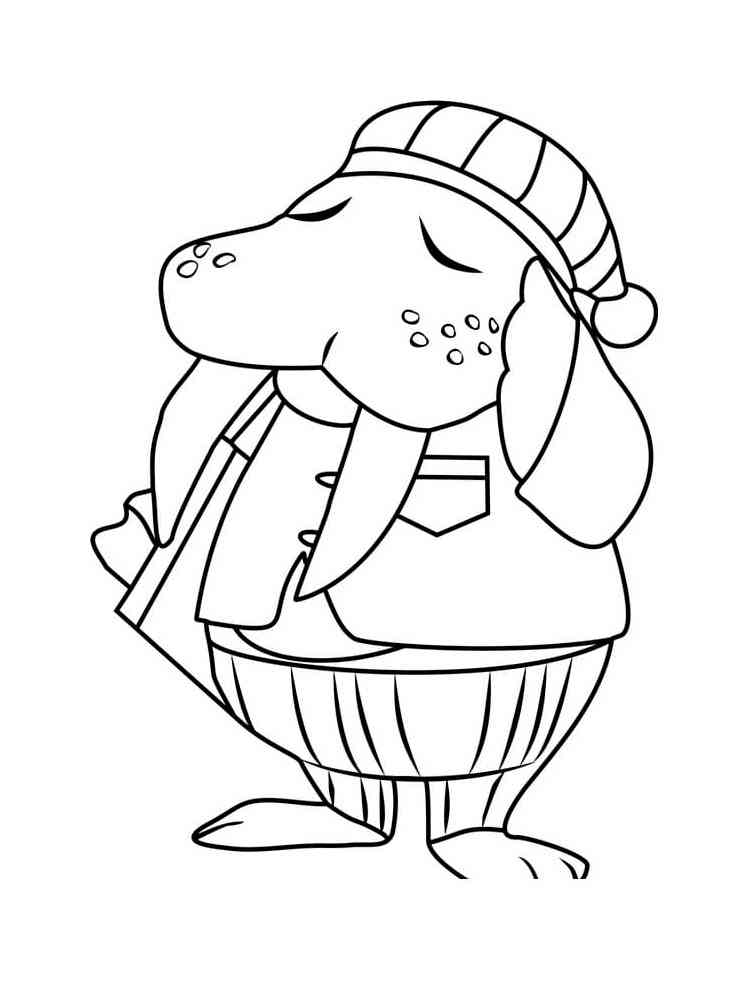 Wendell Animal Crossing coloring page
