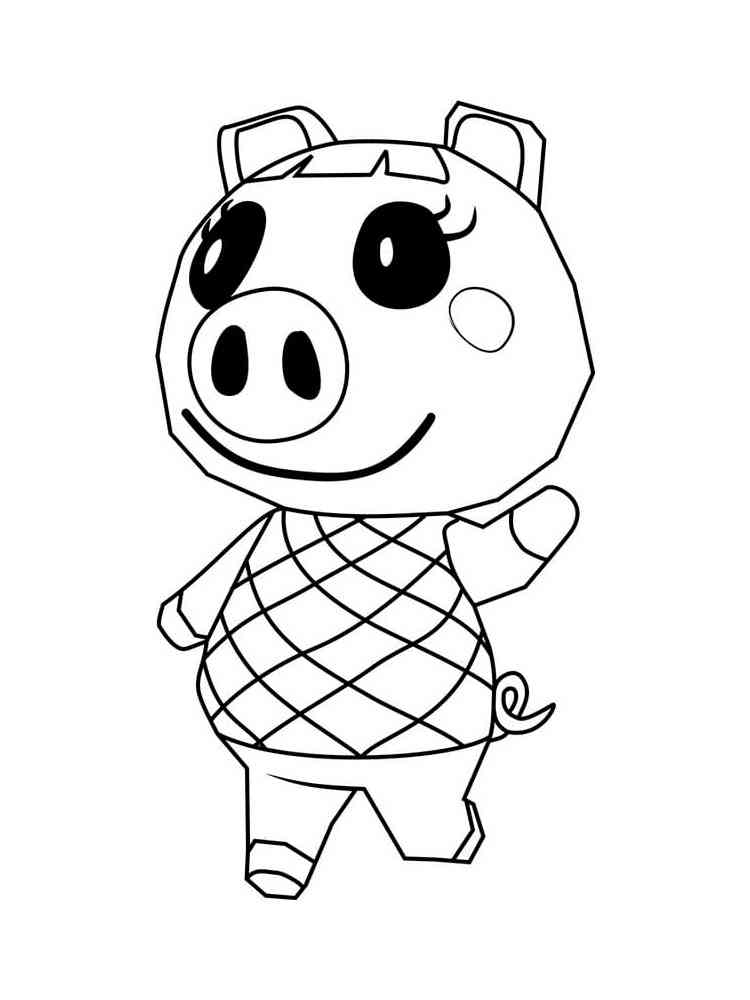 Lucy Animal Crossing coloring page