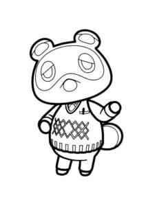 Tom Nook Animal Crossing coloring page