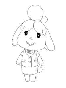 Isabelle Dog coloring page
