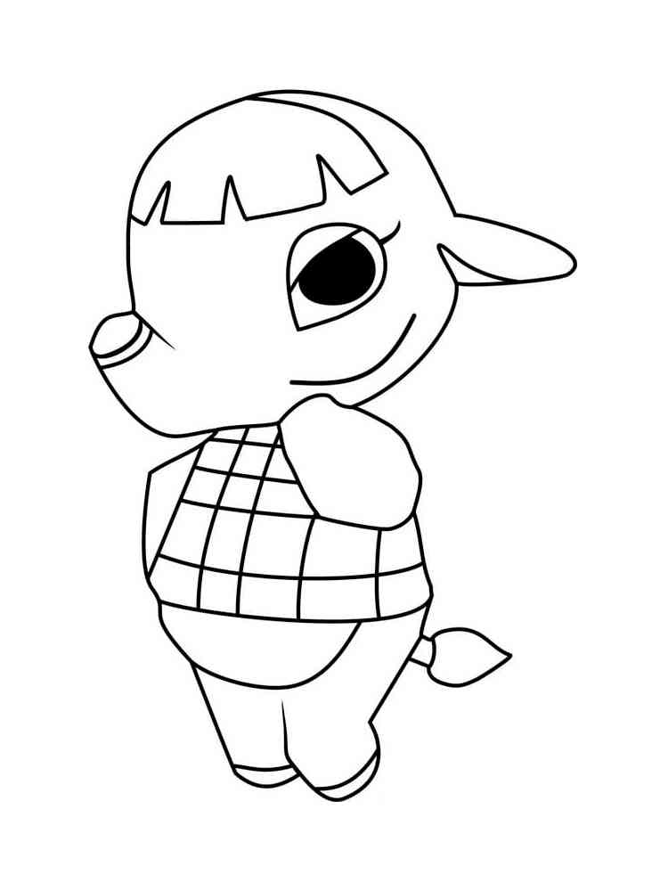 Opal Animal Crossing coloring page