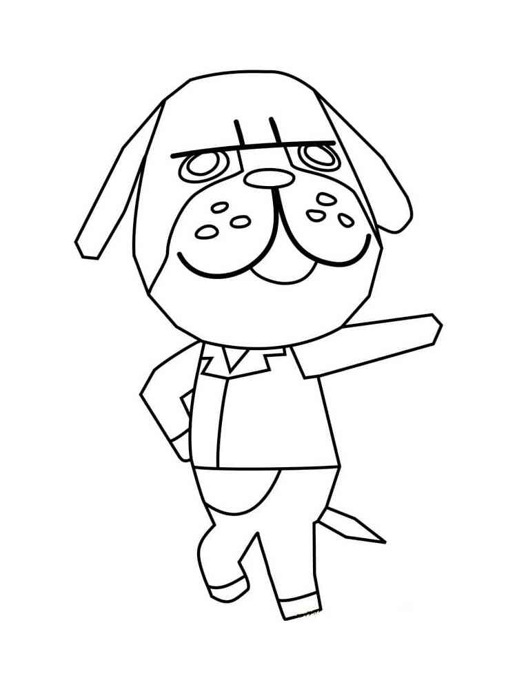 Mac Animal Crossing coloring page