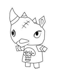 Spike Animal Crossing coloring page