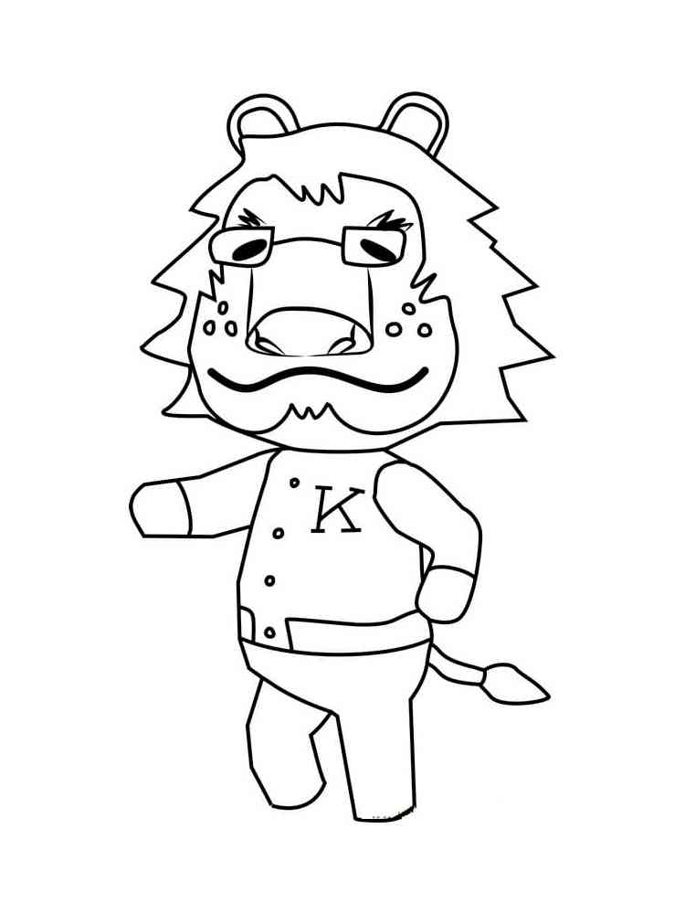 Mott Animal Crossing coloring page