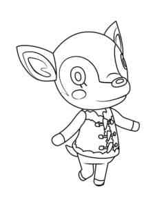 Fauna Animal Crossing coloring page