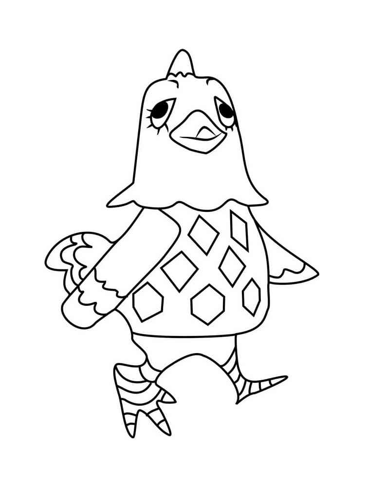 Broffina Animal Crossing coloring page
