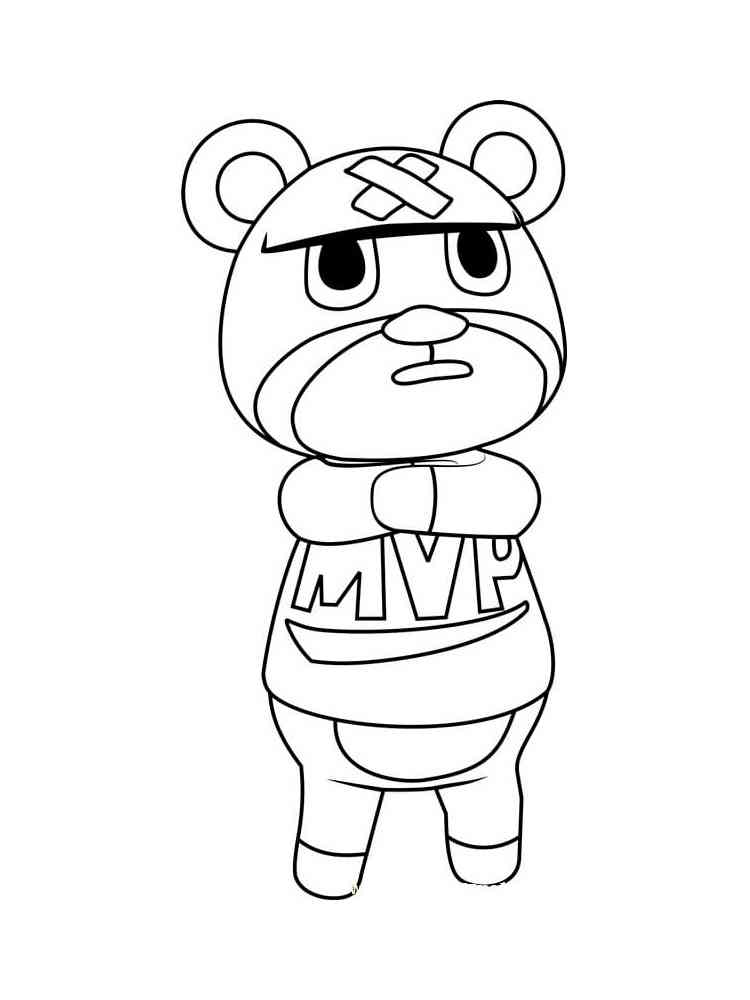 Curt Animal Crossing coloring page