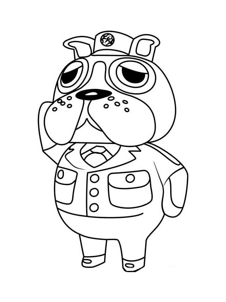 Booker Animal Crossing coloring page