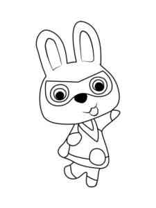 Mira Animal Crossing coloring page