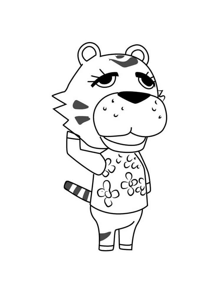 Claudia Animal Crossing coloring page