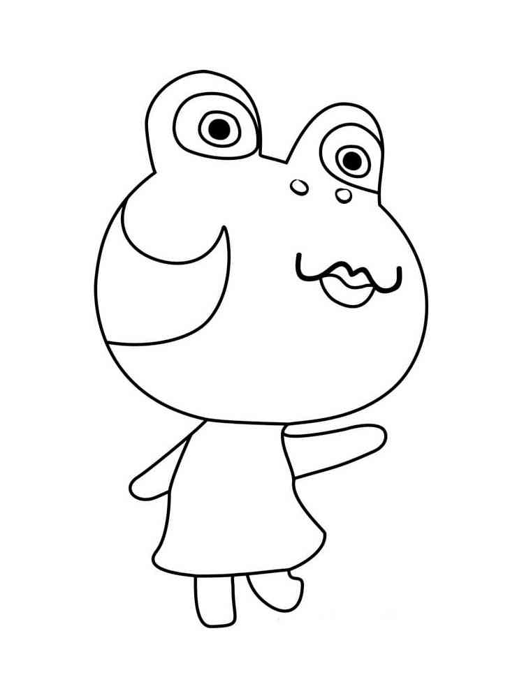 Diva Animal Crossing coloring page