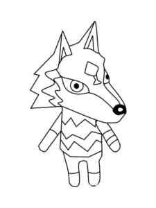 Wolf Animal Crossing coloring page