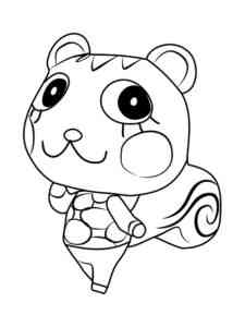 Mint Animal Crossing coloring page