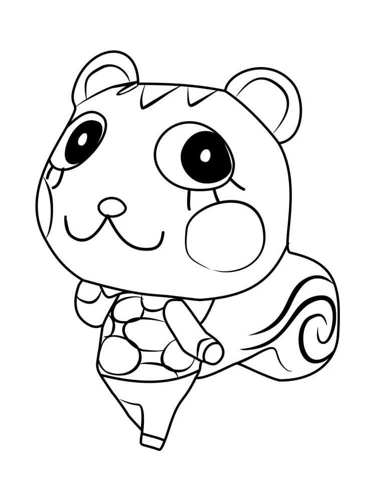 Mint Animal Crossing coloring page