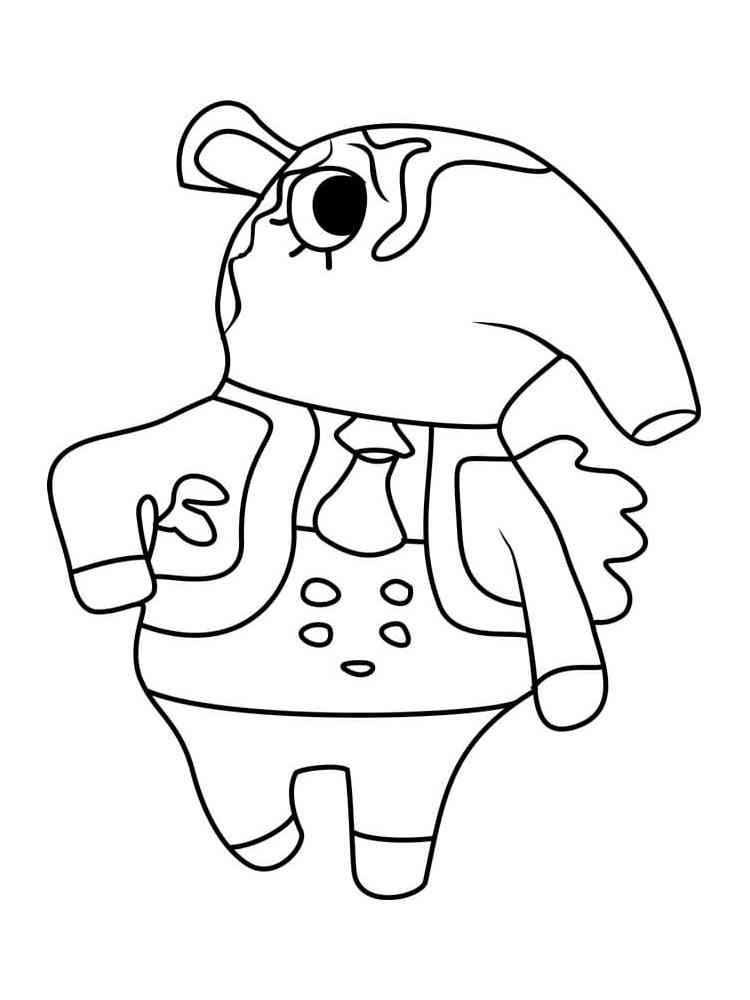 Olaf Animal Crossing coloring page