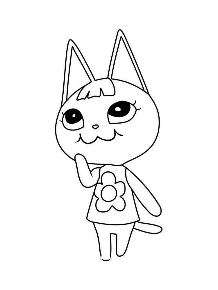 Merry Animal Crossing coloring page
