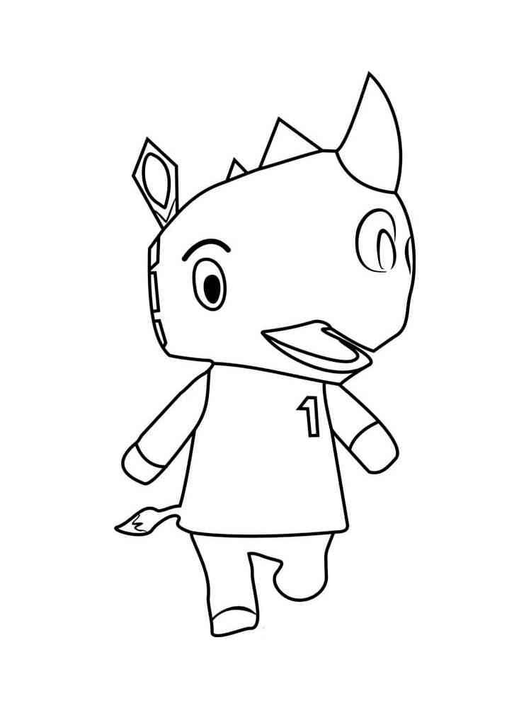 Tank Animal Crossing coloring page