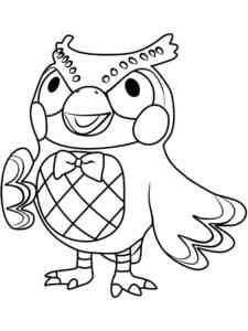 Blathers Animal Crossing coloring page