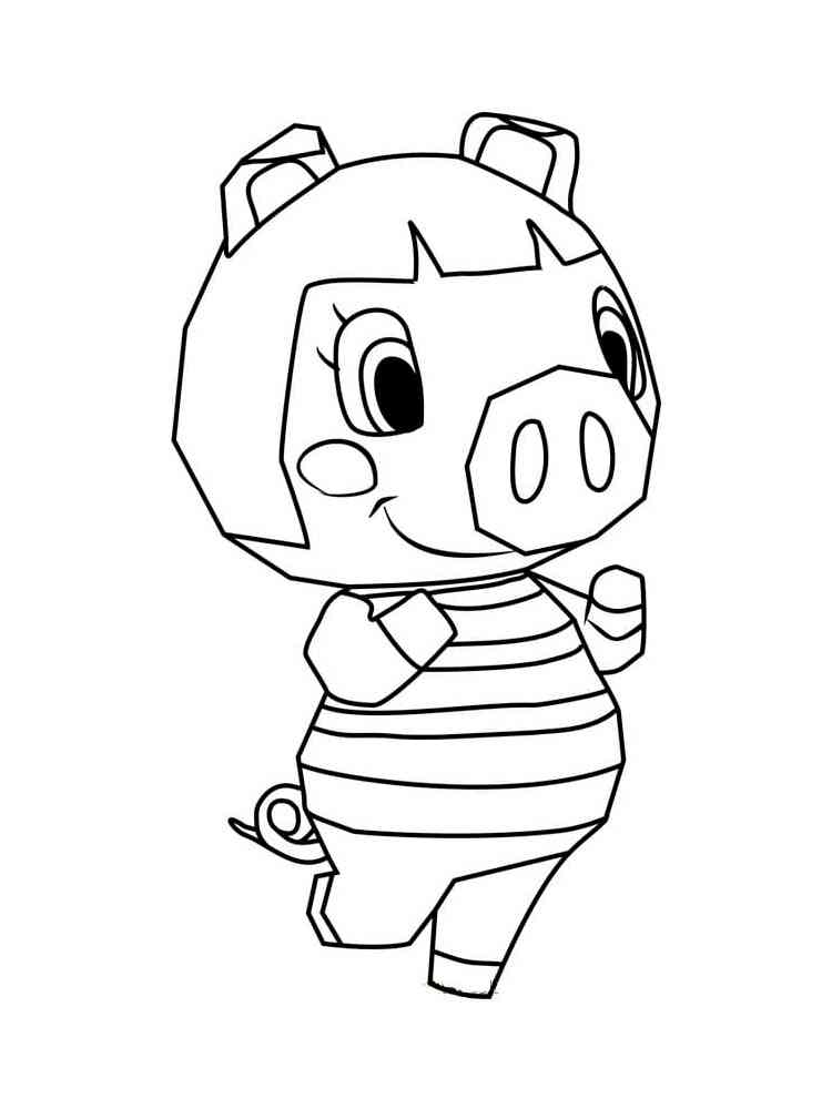 Peggy Animal Crossing coloring page